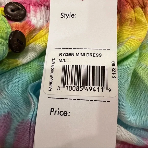 Tiare Hawaii Ryden Tie Dye Strapless Mini Dress Women’s Sz M/L NWT - Picture 14 of 16
